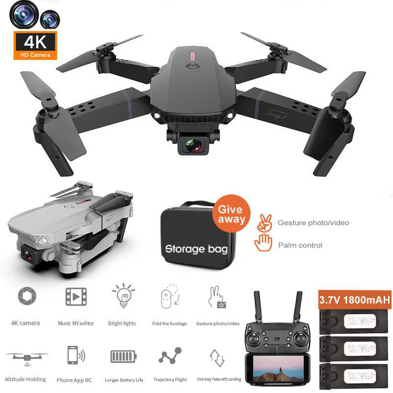 Professional Mini WIFI HD 4k Drone With Camera Hight Hold Mode Foldable RC Plane Helicopter Pro Dron Toys Quadcopter Drones