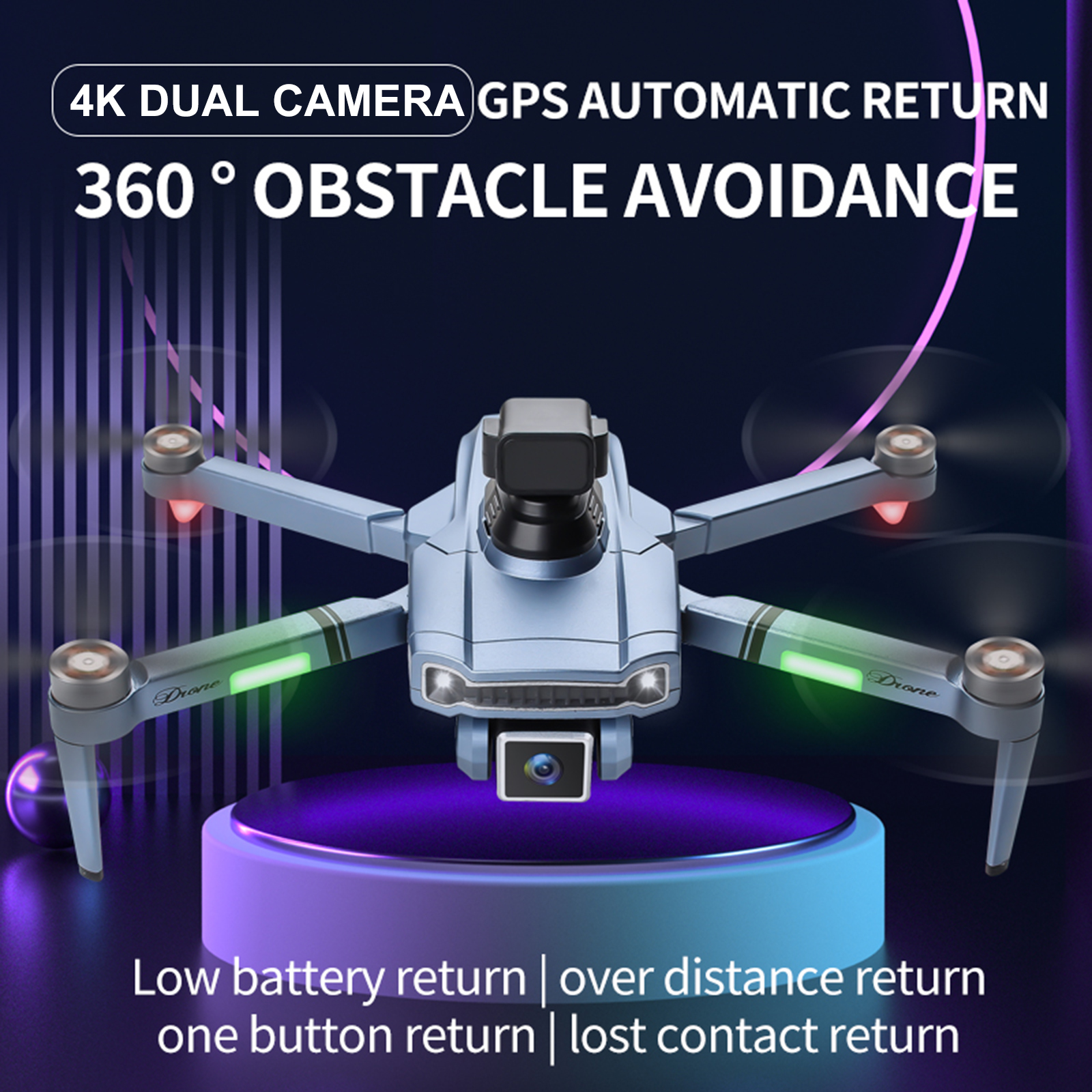 New S179 Pro RC Drone GPS FPV Quadcopter with Profesional Dual 4K HD Cameras Foldable Quadcopter Brushless Motor Drones Toys