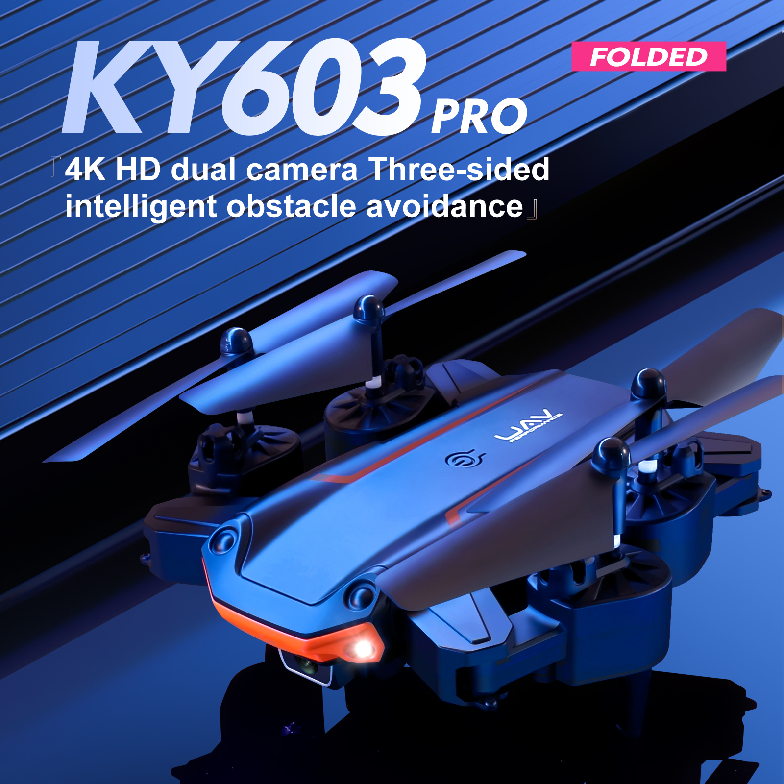 NEW Mini Drone 4K HD Dual Camera WiFi FPV Foldable Obstacle Avoidance Altitude Hold Mode RC Quadcopter Toys Boys Christmas Gift