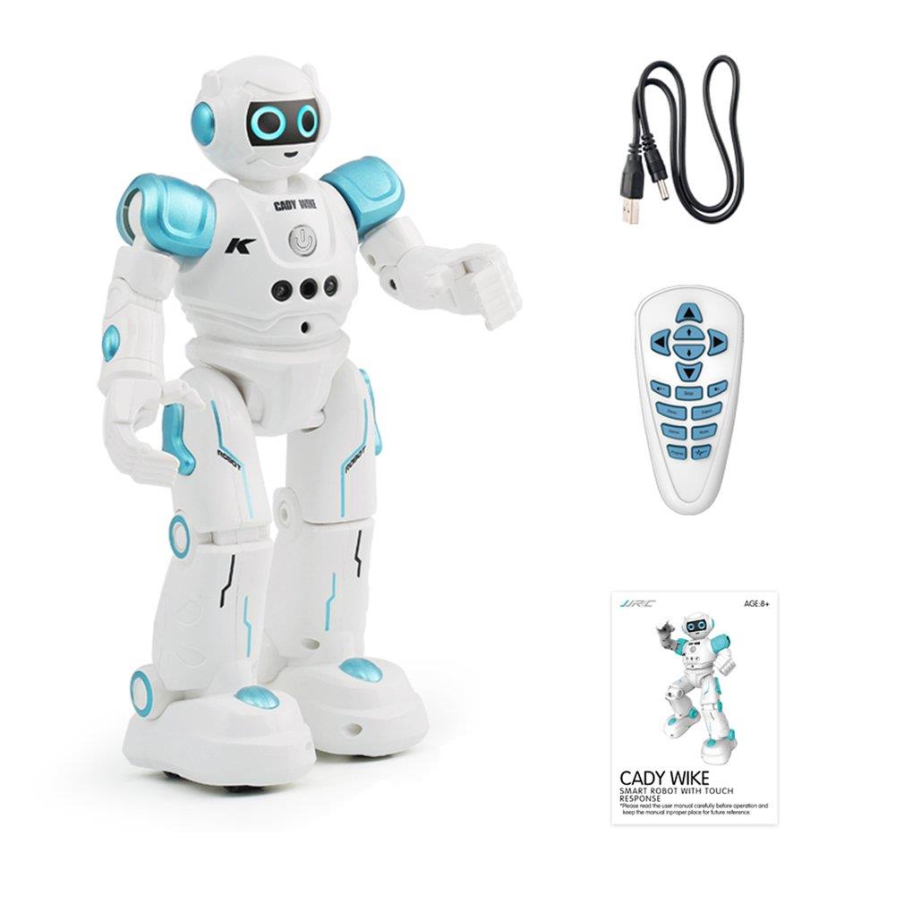 JJRC R11 RC Robot Toy Singing Dancing Talking Smart Robot For Kid Educational Toy For Children Humanoid Sense Inductive RC RobotOrigin:United States,Type:Light Grey