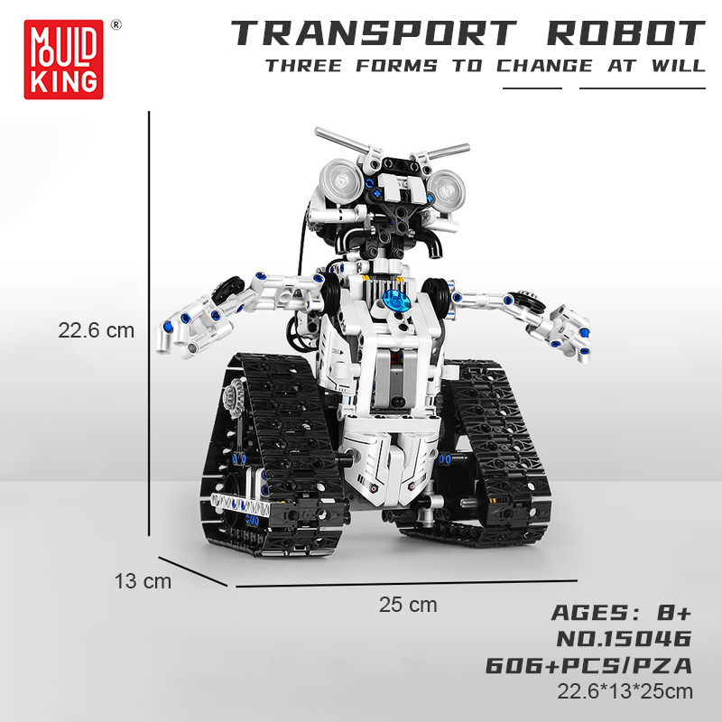 MOULD KING 3 Model Variable Robot Remote Control Building Blocks High-Tech Education Toy MOC Bricks Toys Boys Children GiftsType:Silver