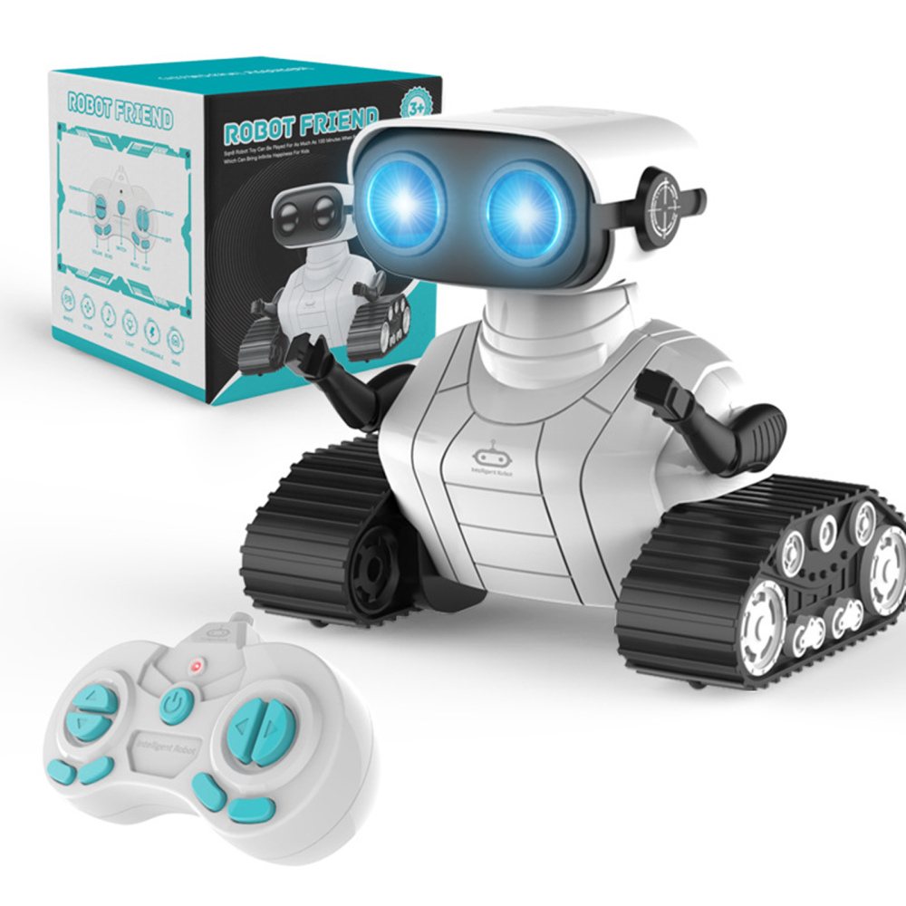 Music Rechargeable RC Robots For Kids Boys RC Battery Power LED Eyes Remote Control Gift Multifunction Voice Function Toys