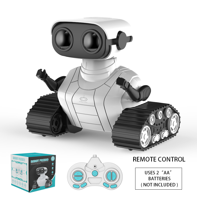 Ebo Robot Toys Rechargeable RC Robot For Kids Boys And Girls Remote Control Toy With Music And LED Eyes Gift For Children'sType:Light Grey