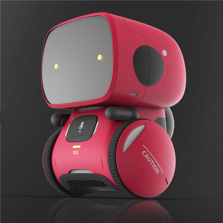 Light&Sound Intelligent Robots Dance Music Recording Dialogue Touch-Sensitive Control Interactive Toy Smart Robotic Kids giftType:Red