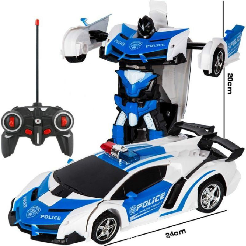 1:18 Rc Deformed Car 2 In 1 Remote Control Robot Transformation Robot Model Remote Control Car Battle Toy Gift Boy Birthday Toy