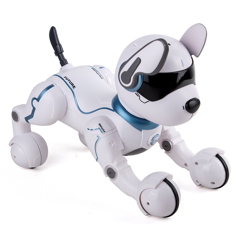 Intelligent Electronic RC Robot Dog Make 12 Animal Sounds Dance Singing Voice Control RC Toy Play With Kid Boy Child Friend Giftnull:China,Type:Orange