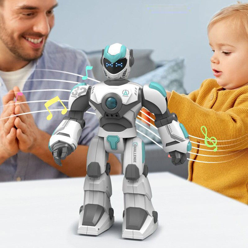 JJRC 2.4G RC Robot Toy for Kids Smart Voice Conversation Robot with LED Programming Robots Educational Toys for Boys Girls