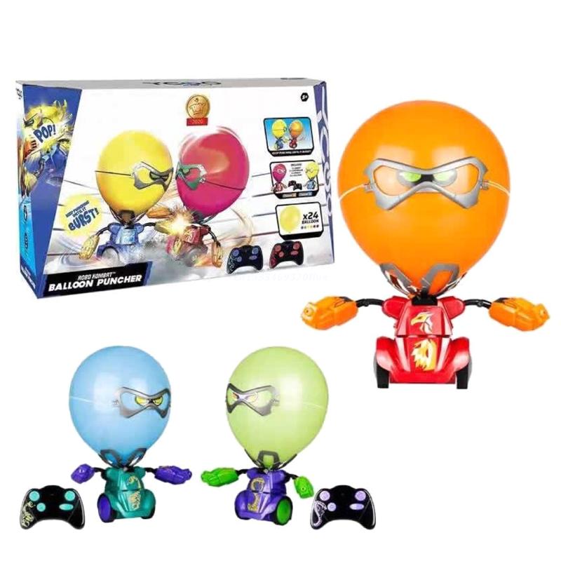 Electric Balloon Puncher Remote Control Boxing Combat Robot Blasting Balloon Battle Toy Parent-Child Education Puzzle Dropship