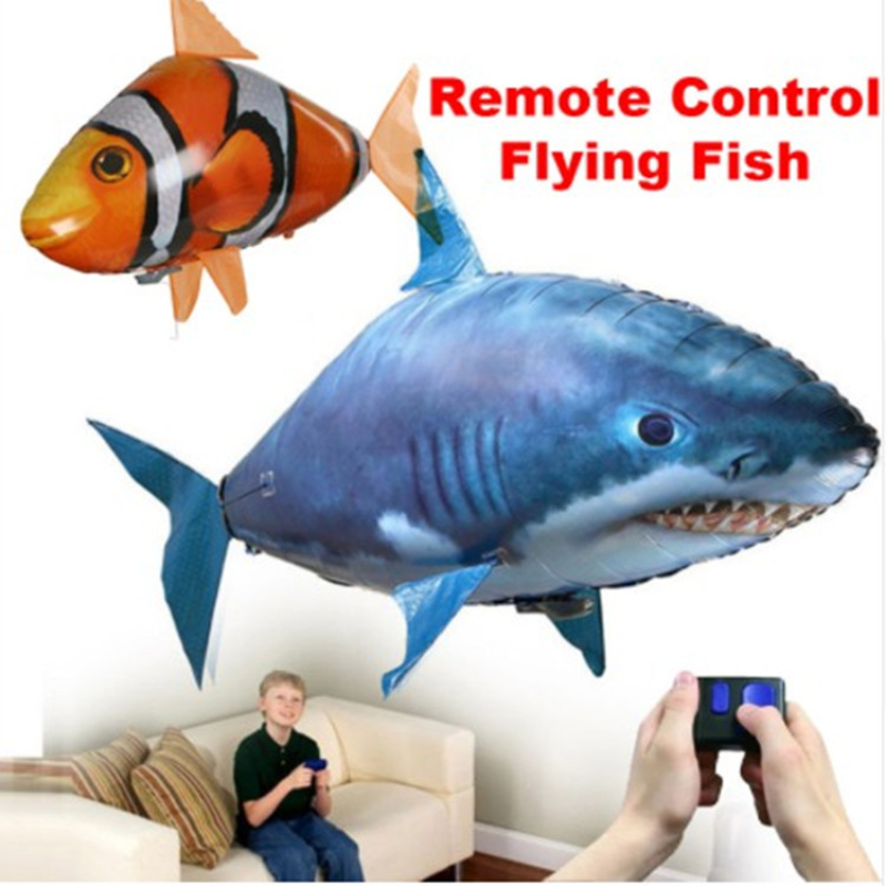 Remote Control Shark Toys Air Swimming Fish Infrared RC Flying Air Balloons Clown Fish Toy Gifts Party Decoration RC Animal Toy