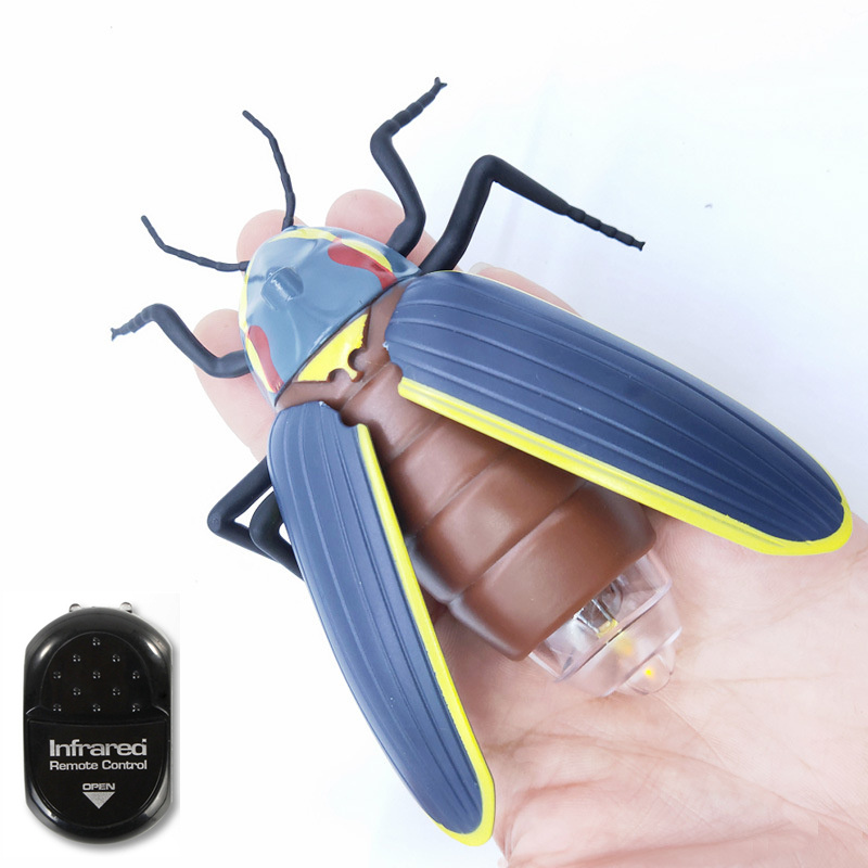 RC Animal Realistic Glowworm Remote Control Firefly Insect Vehicle Car Electric Scary Toy Halloween Pranks Joke Kids Adult Gifts