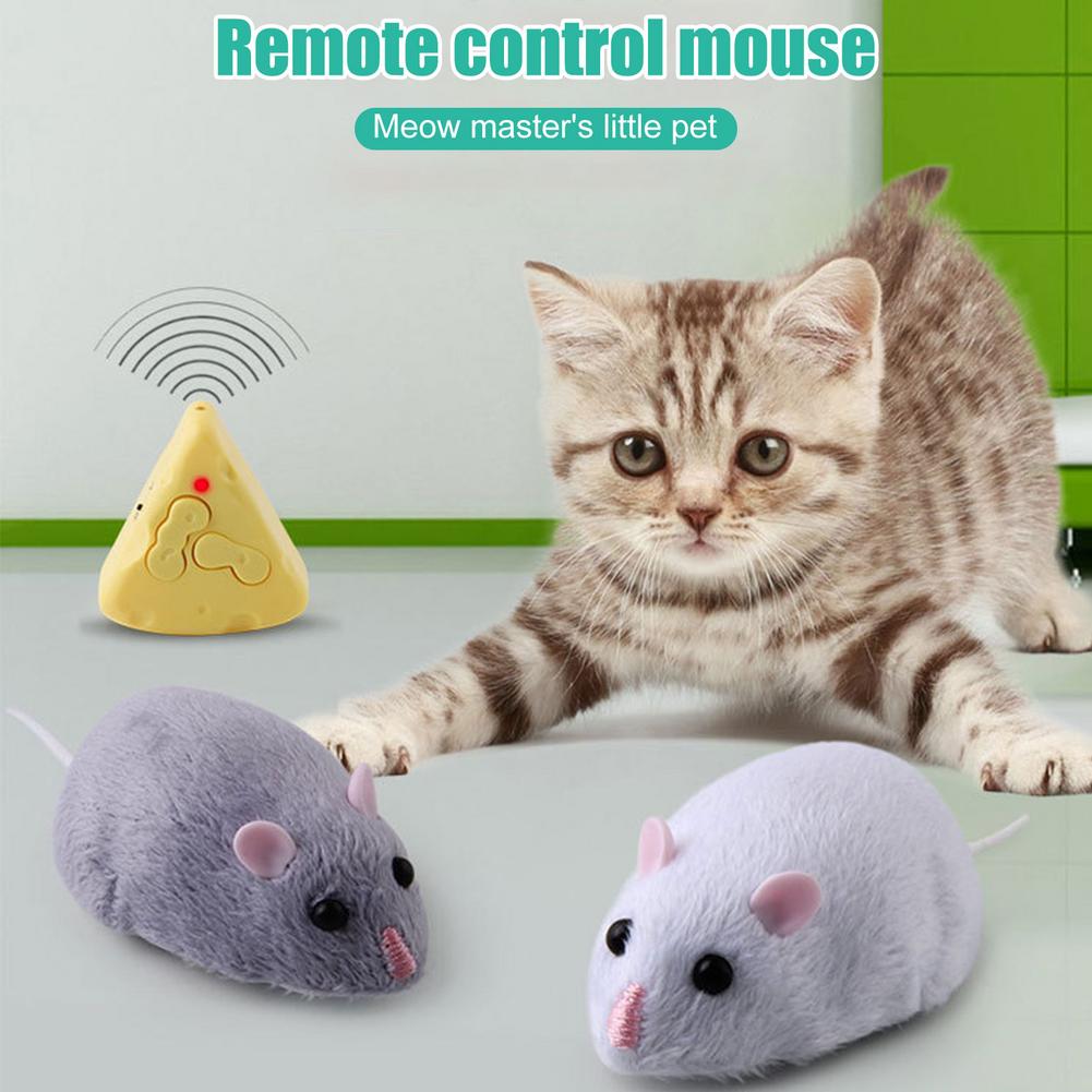 Wireless Remote Control Mouse Toy Electronic RC Rat Mice Animal Interactive Cat Toys RC Trick Toy Cat/Dog Chew Training Toys