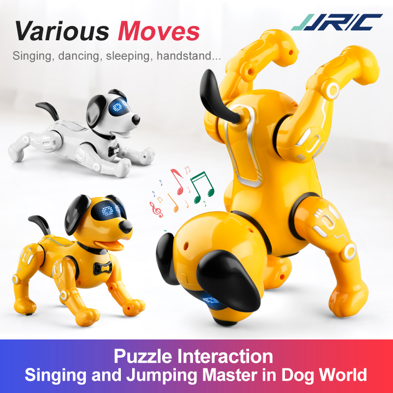JJRC R19 New Programmable Infrared Remote Control Electric Smart Stunt Robot Dog For Kid Intelligent Toy Pet Animal Robots Dance