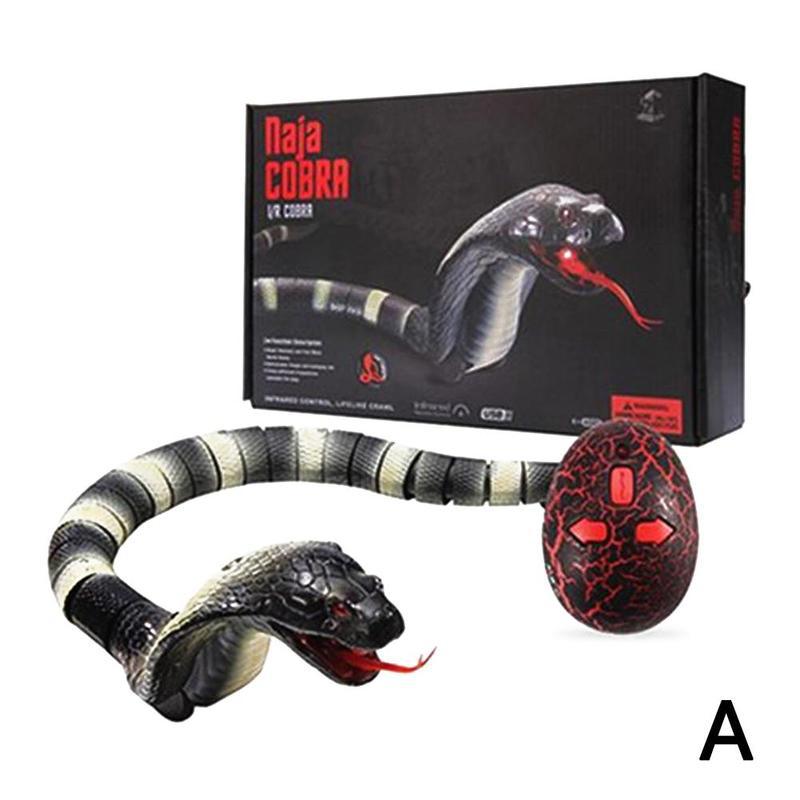 RC Snake Toy Electric Trick Infrared Remote Control Simulation Animal Model Toy Remote Control Toy Spoof GiftsType:white