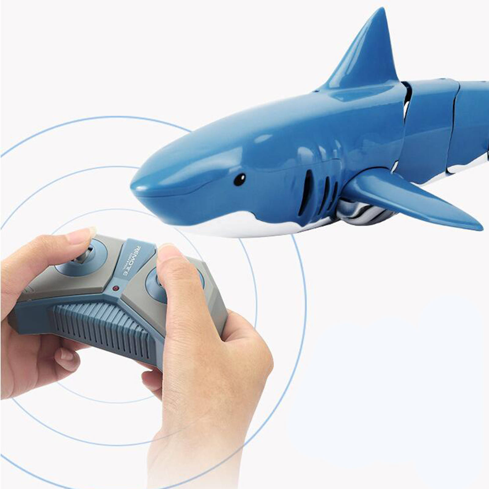 Remote Control Shark Toy 1:18 Scale with Battery Waterproof RC Boat Pool Bathroom Toy Gift Boys Girls