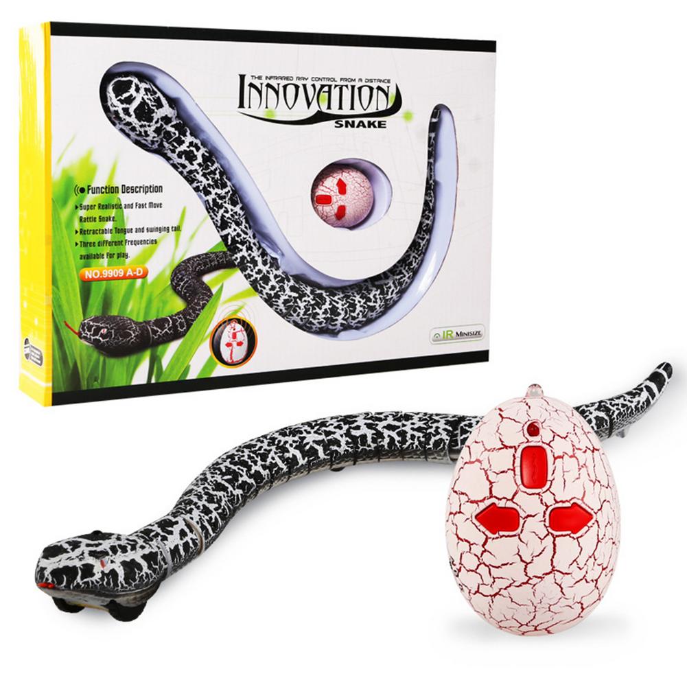 16 Inch Remote Control Snake RC Snake Cat Toy And Egg Rattlesnake Animal Trick Terrifying Mischief Kids Toys Funny Novelty Gift
