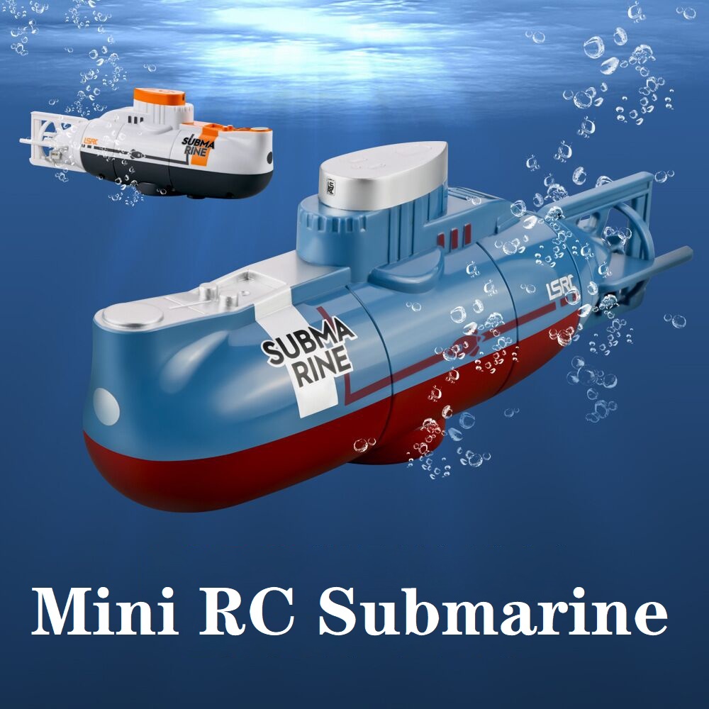 Mini RC Submarine 6CH Radio Control Submarine Hover Function Toy for Aquarium Fish Tank USB Rechargeable Kids Children Gift