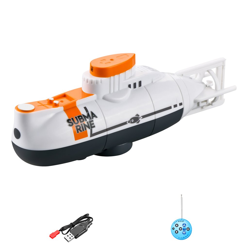 Mini RC Submarine 6 Channel Remote Control Boat Ship Waterproof Diving Toy Simulation Model Gift For KidsType:white
