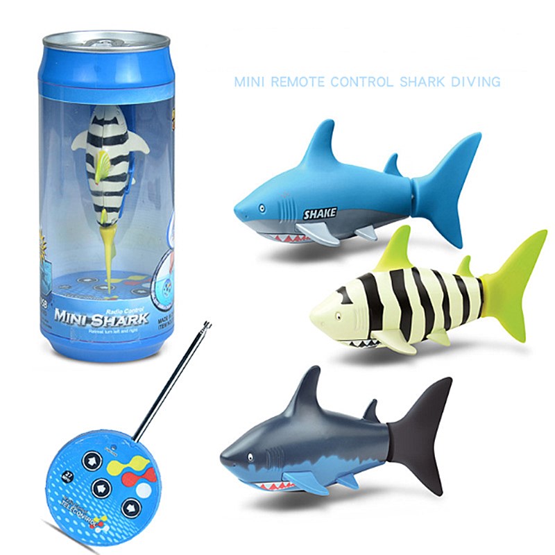 Mini Remote Control Shark Toys Diving Toys Electric Remote Control Fish Children Fish Tank Swimming Pool Toys Novelty Toy Boys