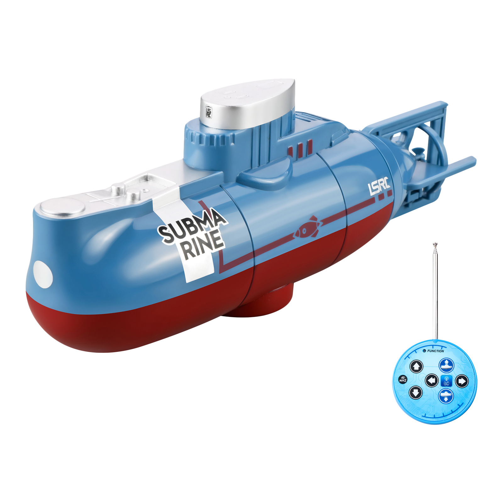 6CH RC Submarine Model Diving Boat Remote Control Rechargeable Toy Boat Submarine Ship Electric RC Submarine Ship ModelOrigin:China,Type:white