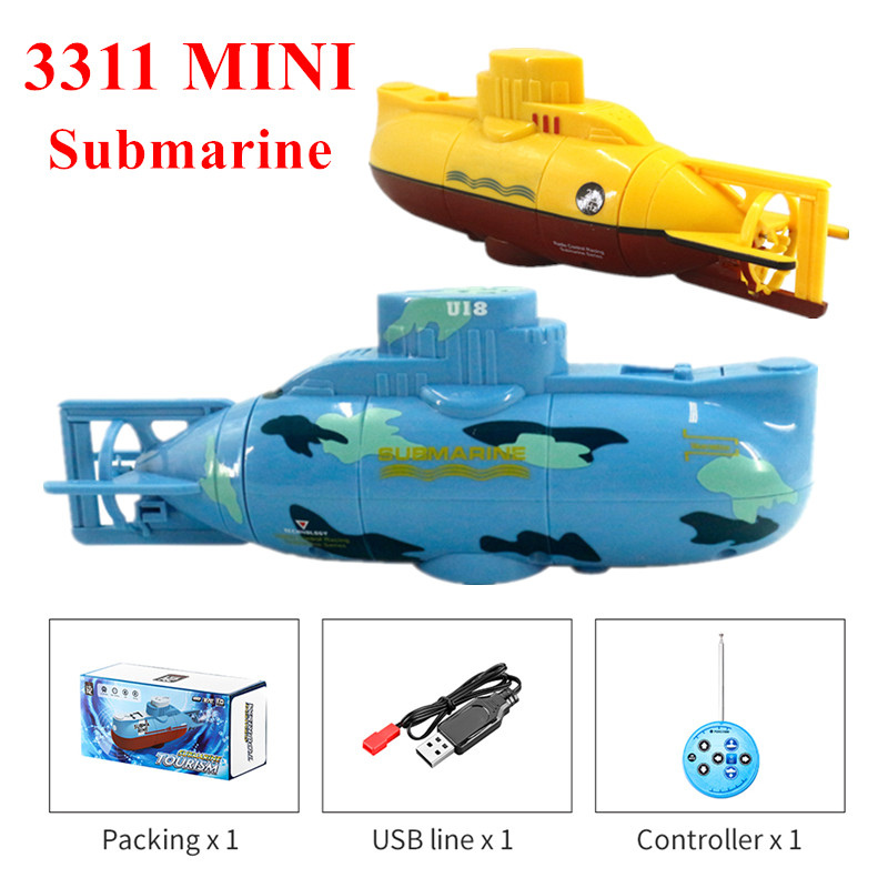 Mini RC Boat Speed 0.1m/s Speedboat Remote Control Submarine  Diving Toy  Waterproof Simulation Model Gift Toy For Kids Adults