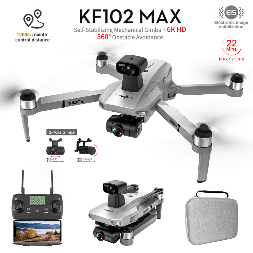KF102 MAX GPS Drone 4k Profesional 8K HD Camera 2-Axis Gimbal Anti-Shake Brushless Quadcopter Helicopters Toys RC Distance 1200M