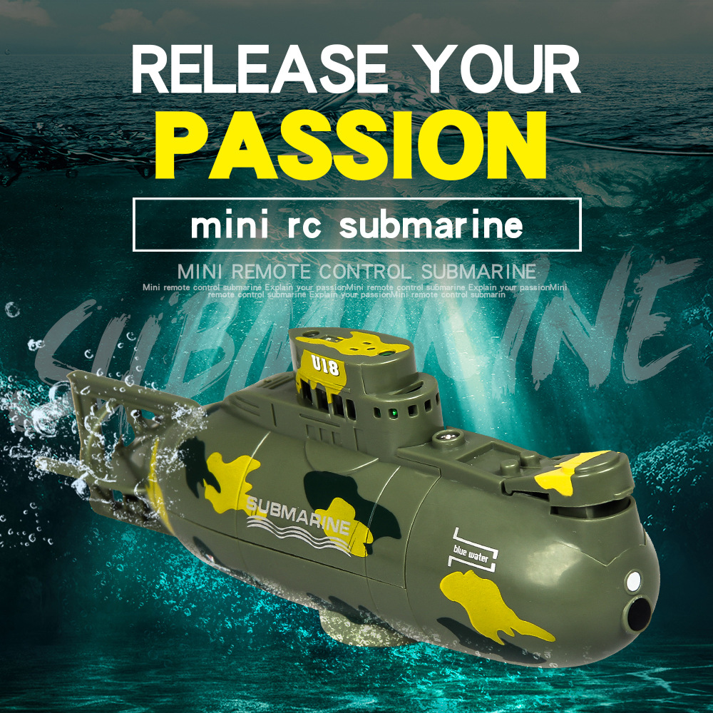 RC submarine 6-channel nuclear submarine MINI remote control boat children's Toy Model Swimming pool toy underwater drone model