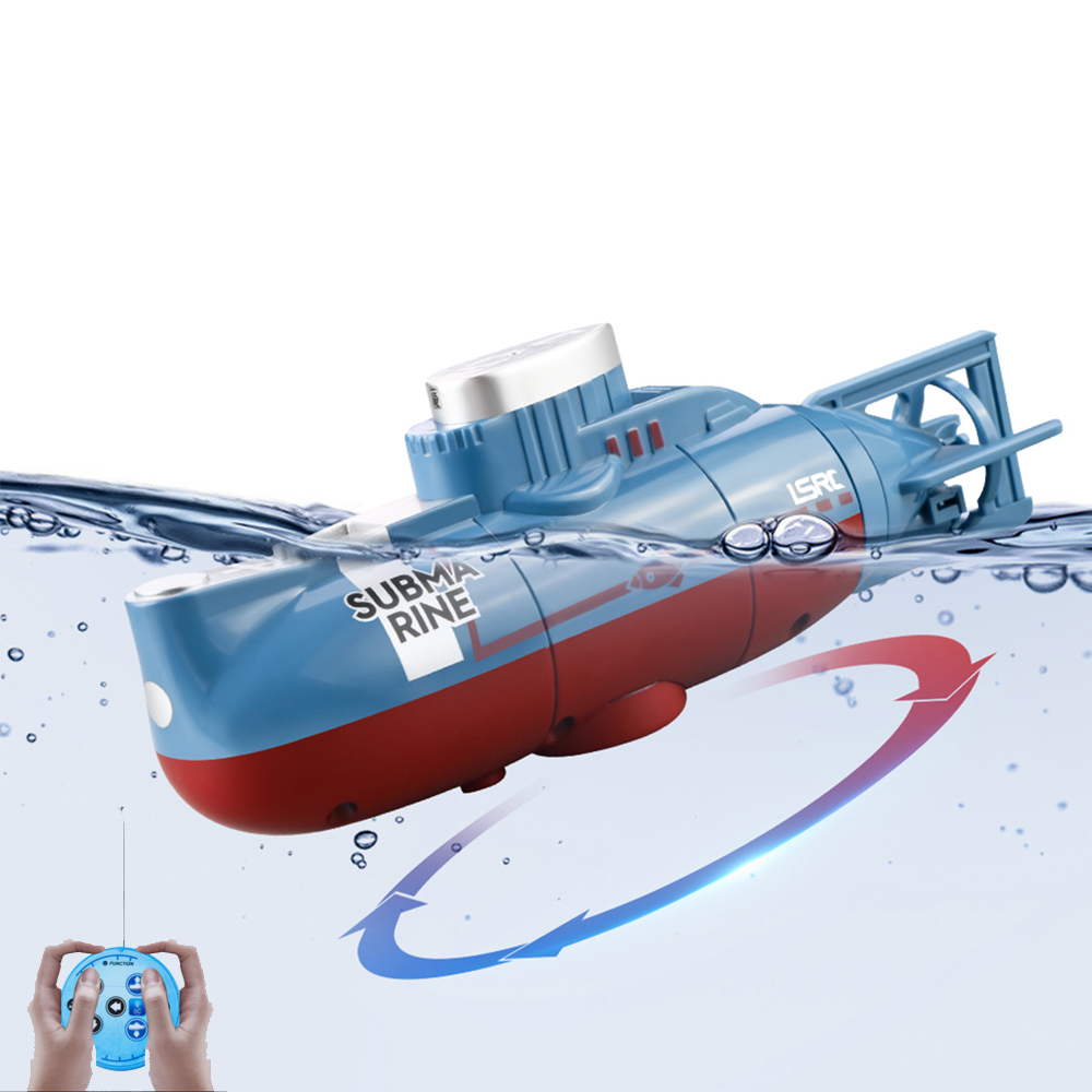 Rc Boat Mini Submarine 0.1M/s Speed 2.4G Radio Controlled Boat Waterproof Diving Toy Simulation Model Gift for Kids Boys Child