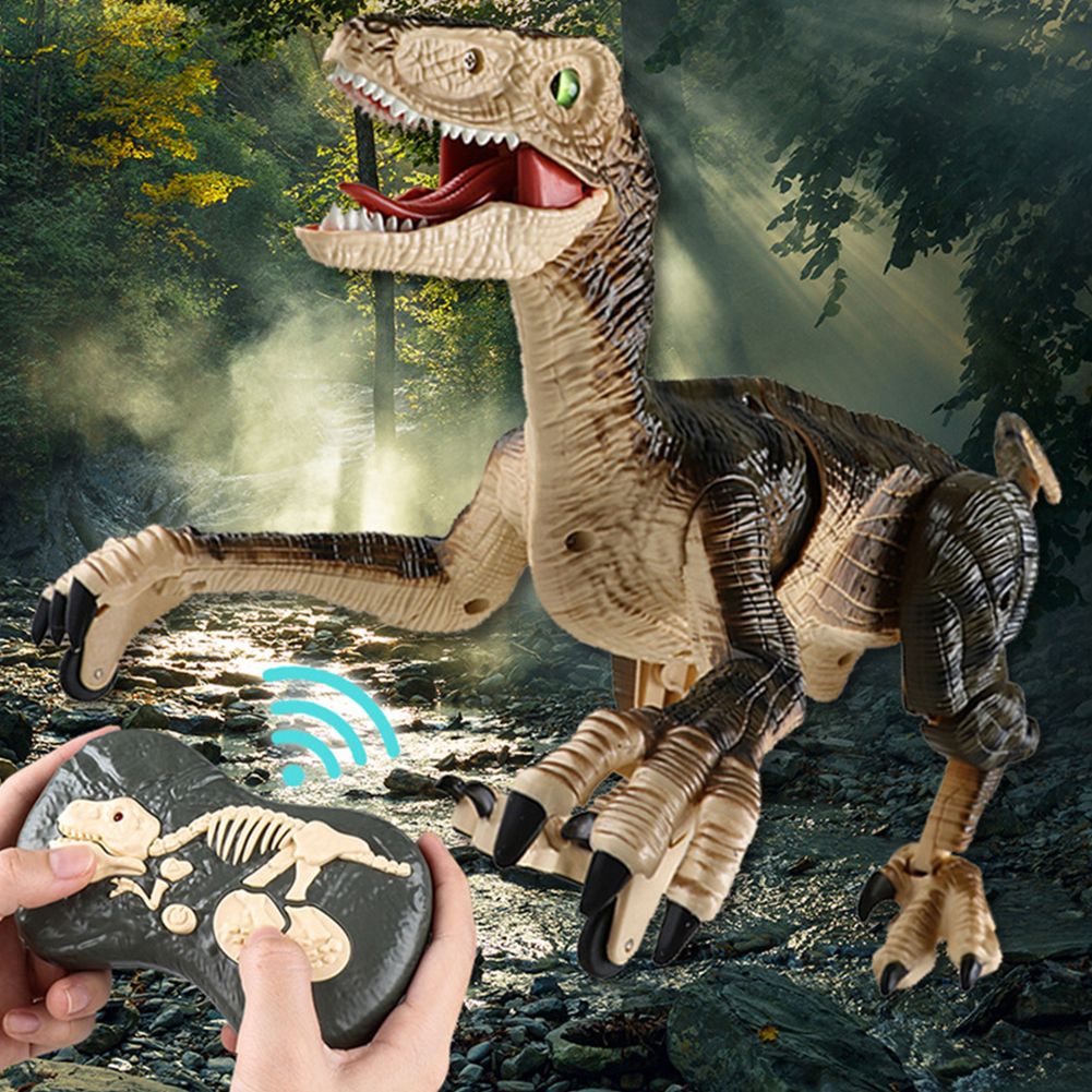 2.4G RC Dinosaur Raptor Jurassic Remote Control Velociraptor Toy Electric Walking Dino dragon Toys For Childrens Christmas Gifts