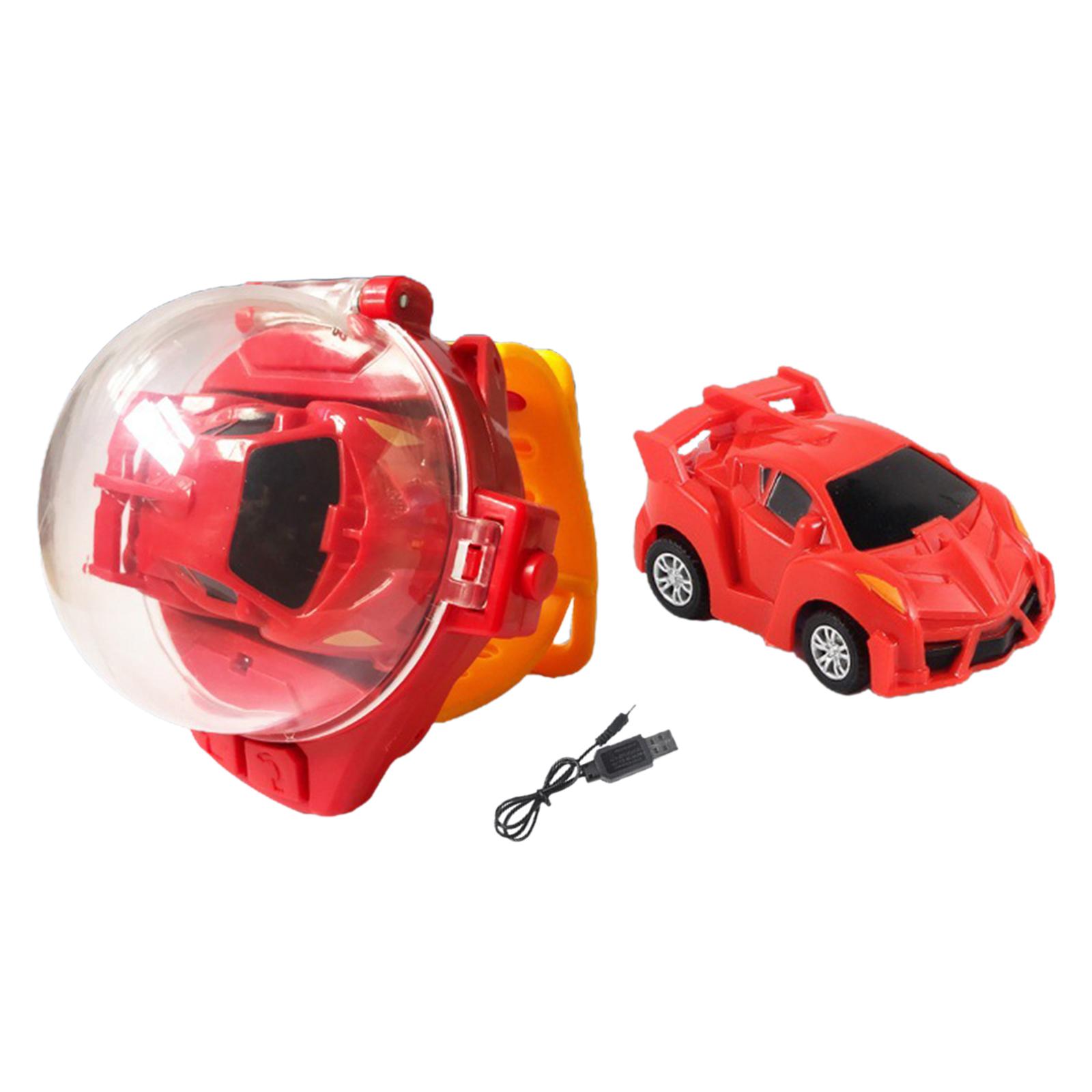 Cartoon Mini RC Remote Control Car Watch Toys Children Electric Wrist Rechargeable Wrist Racing Cars Watch For Boys Girls GiftType:white