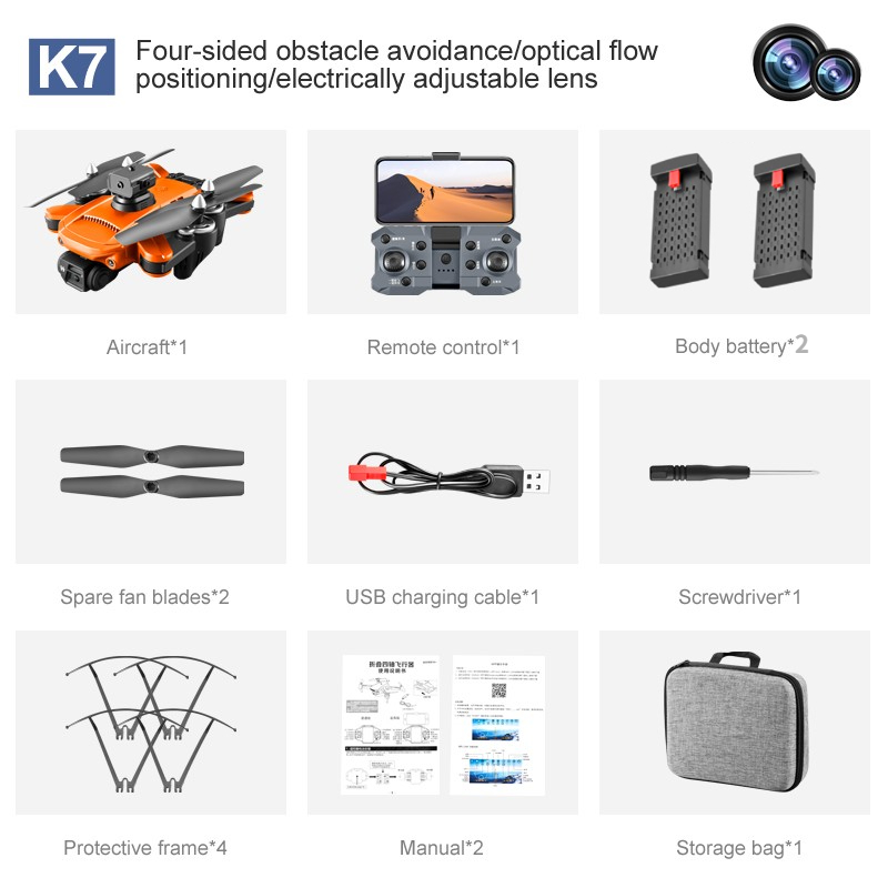 2022 New Mini Drone 4K ECS Camera RC Helicopter Quadrocopter Obstacle Avoidanc One-Key Return FPV  Foldable Quadcopter Boys ToysType:Gray