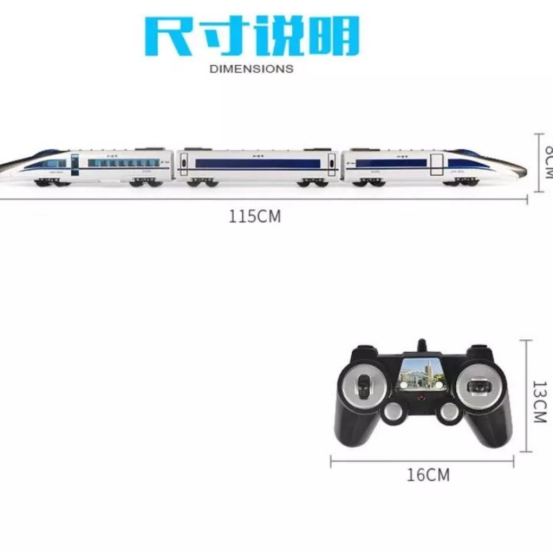 High-Speed RC Train Model 2.4G 114cm One Key To Open The Door Sound Effects Remote Control Subway High-Speed bullet Train ModelType:Black