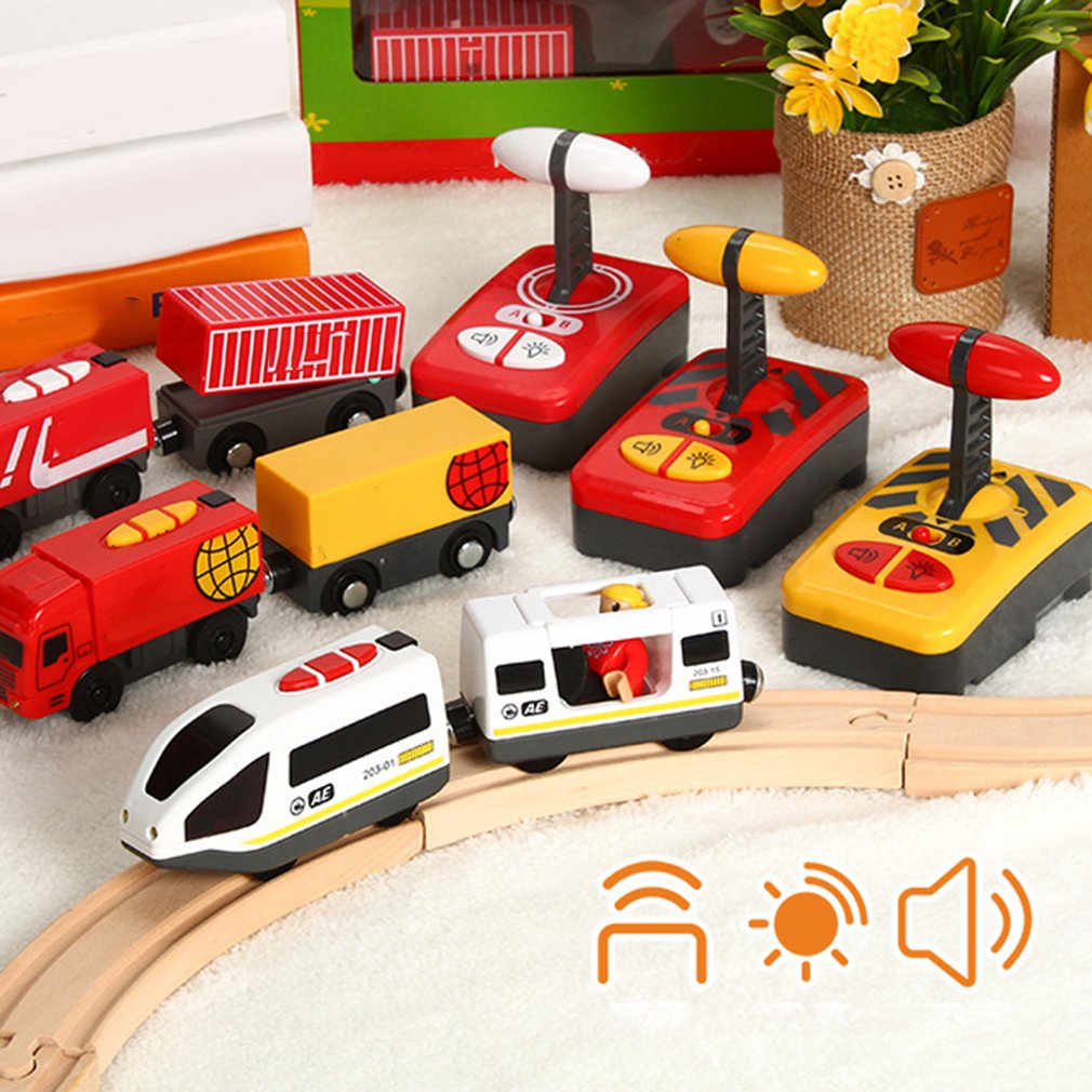 Remote Train Railway Accessories Remote Control Electric Train Magnetic Rail Car Fit For Thomas Train Track Toys For Kids