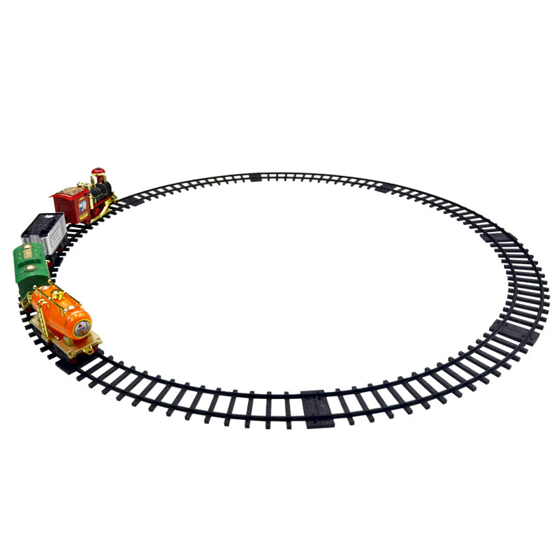 Children's Electric Classical Track Train Set Lighting Sound Effect Smoke Simulation Retro Small Train Toy Model Educational Toy