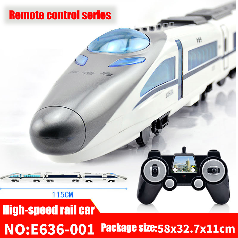 New Remote Control Simulation Track Train Children's Toy Rechargeable Voice High Speed Rail Car Parent Child Interactive Toys