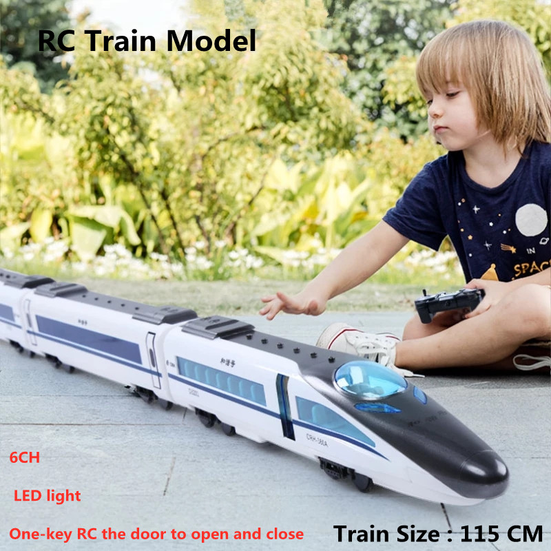 Upgrade Radio RC High-Speed Rail Toys L115cm Simulated Subway High-Speed Train EMU Model With light And Sound RC Train Model