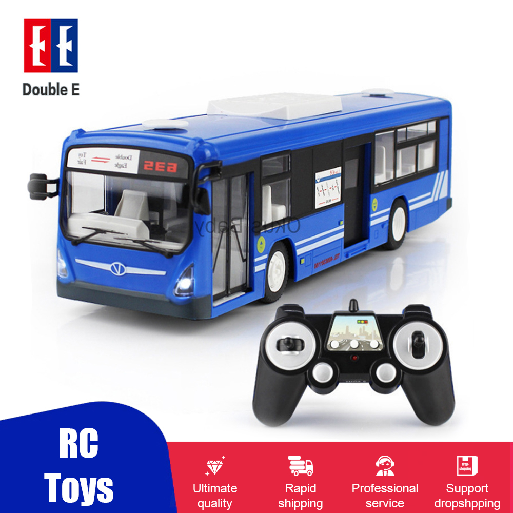Double E E635 RC Car 6 Channel 2.4G Remote Control City Bus High Speed One Key Start Door Open Electric Machine Toys for Boys