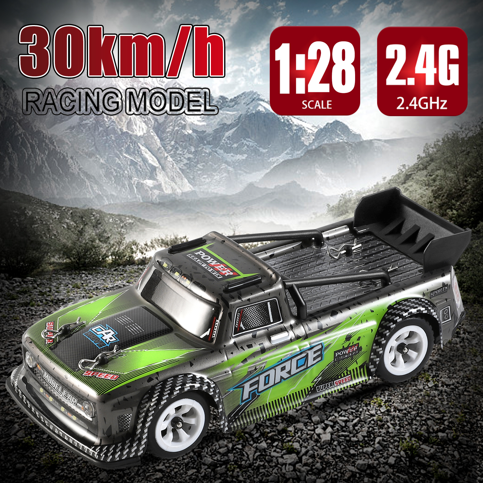 RC Truck Electric Car WLtoys 284131 RC Car 1/28 Short 2.4GHz RC Race Car 30km/h High Speed Kids Gift RTR with Metal Chassis