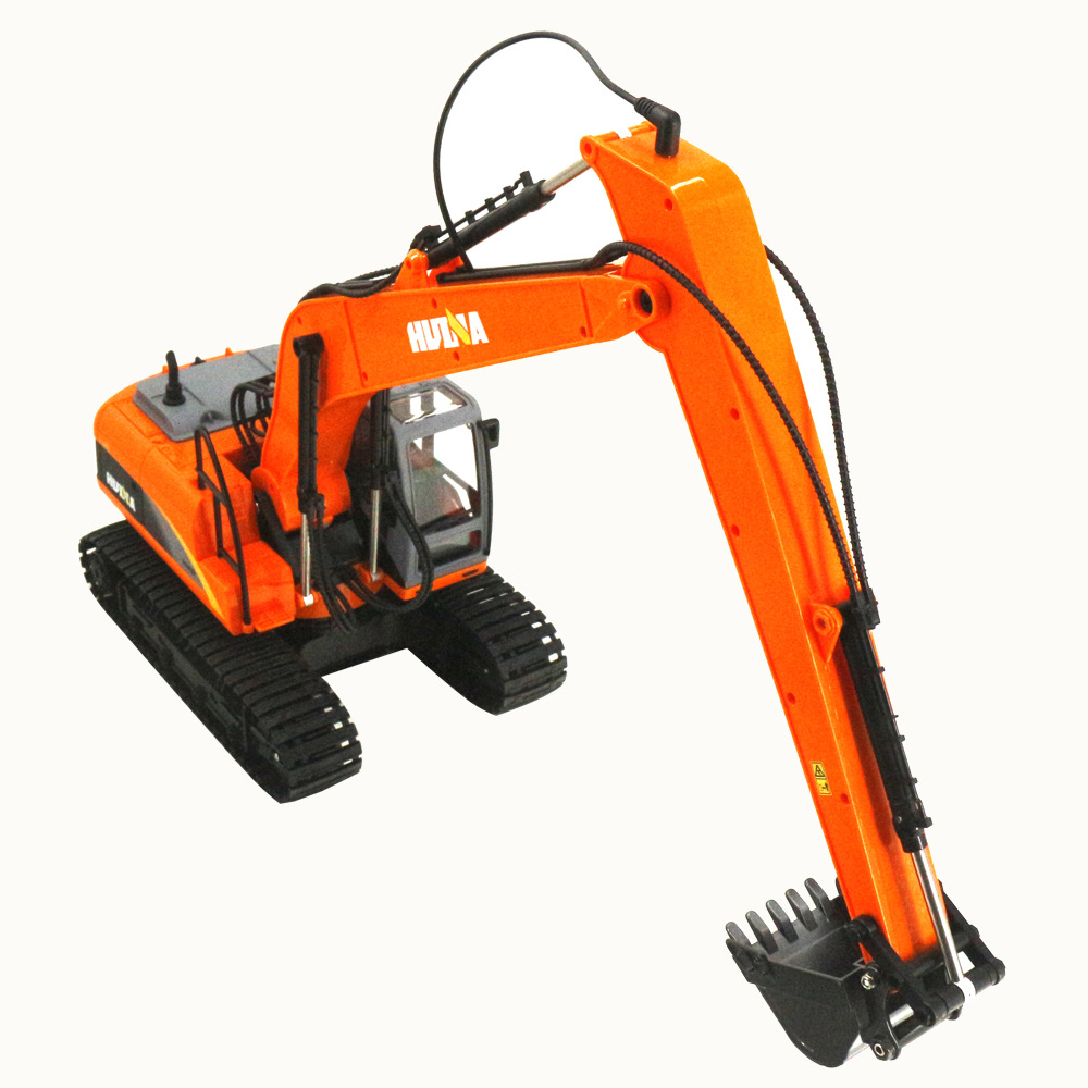 1/14 Scale 15 Channels HUINA Long-Arm Radio Control Excavator Model For Over 8 Years Old Metal Bucket ABS Body Safe Toy GiftType:white