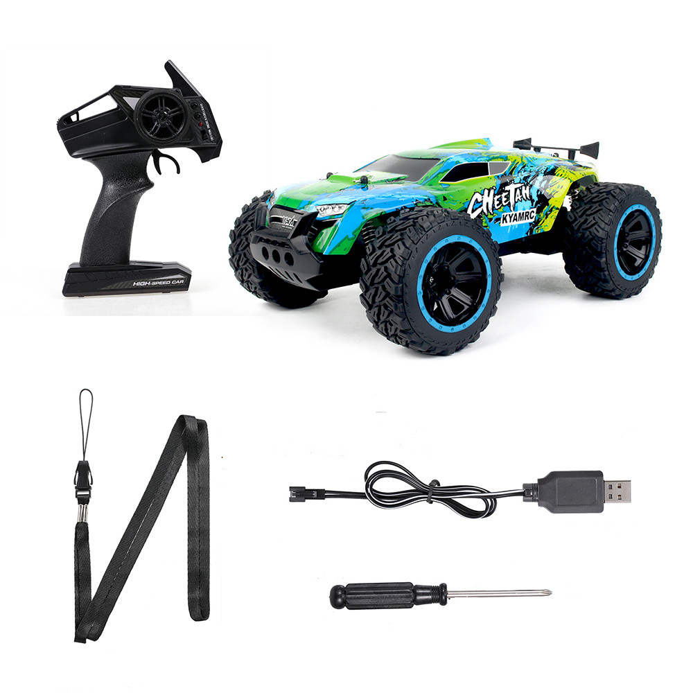 KY-2011A 1/14 Big Foot RC Crawler RC Off-road Car 2.4G 2WD RC CarHigh Speed Lightweight RC Car Toys Gift for Kids Adults RTRType:Green