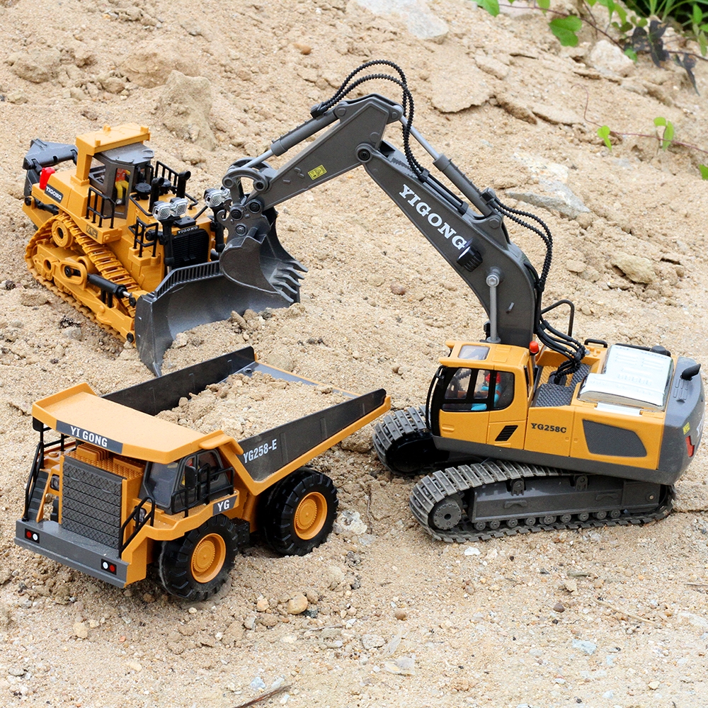 RC Excavator Dump Truck 2.4G Remote Control Construction Vehicle Children's Wireless Crawler Multifunctional Toys for Boys Gifts