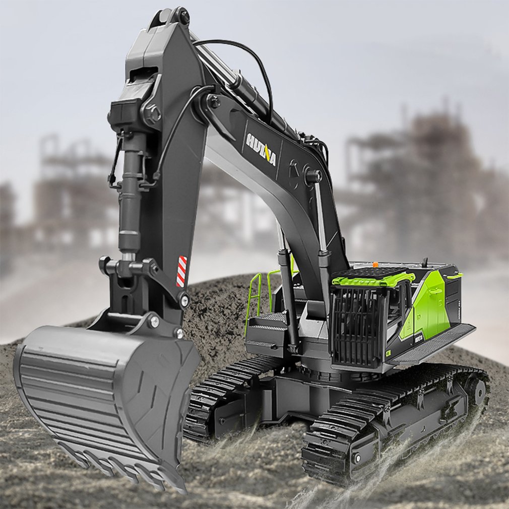 HUINA 1593 1 / 14 Alloy Excavator 22 Channel 2.4GHz Remote Control Engineering Vehicle Forward Function