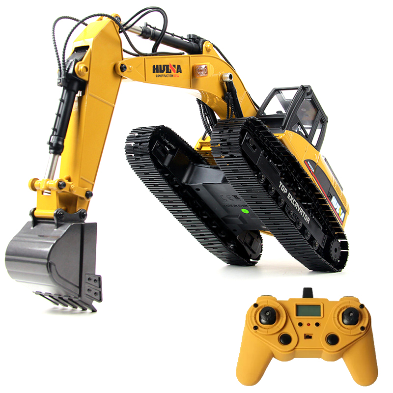 Huina Toys Full Die-Case Matel Engineering Truck Professional 23CH Simulation 580 Alloy RC Excavator Model