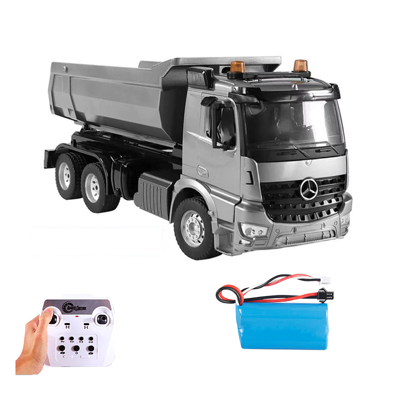 16CH Alloy Radio Controlled Dump RC Truck 30KG Load-bearing APP Control Programming Simulation Sound Headlight RC Car Toysnull:China,Type:white