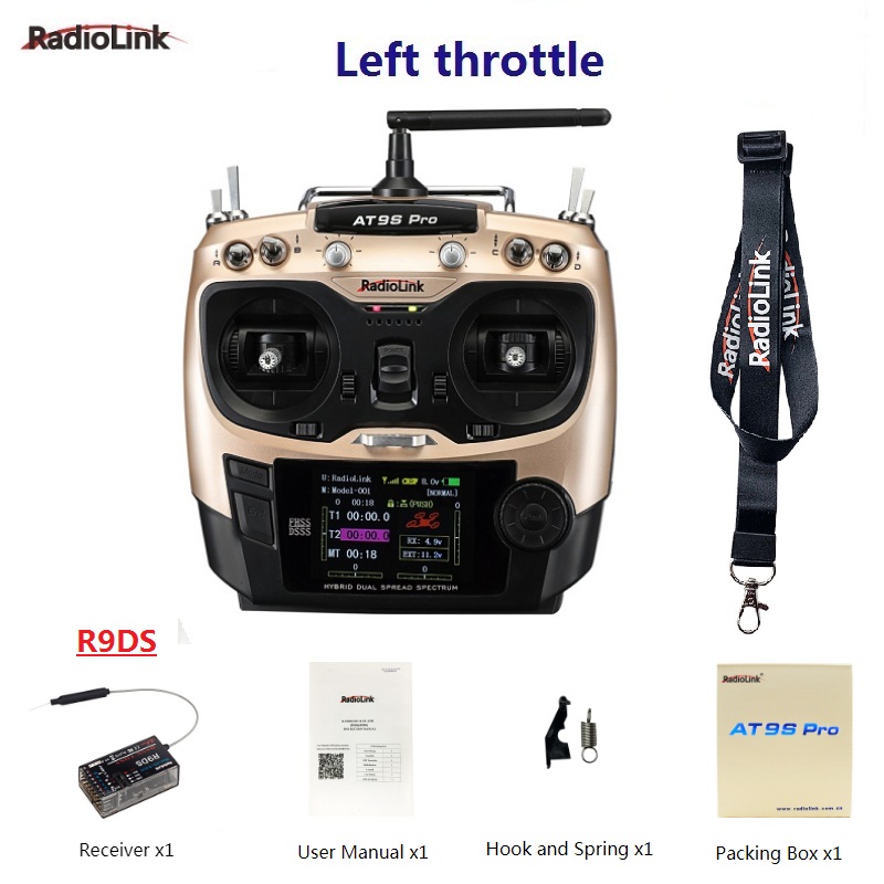 Orange Radiolink AT9S PRO 2.4GHz 9 Channel Transmitter Radio & Receiver For RC Hobby Helicopter RC Boat RC Car