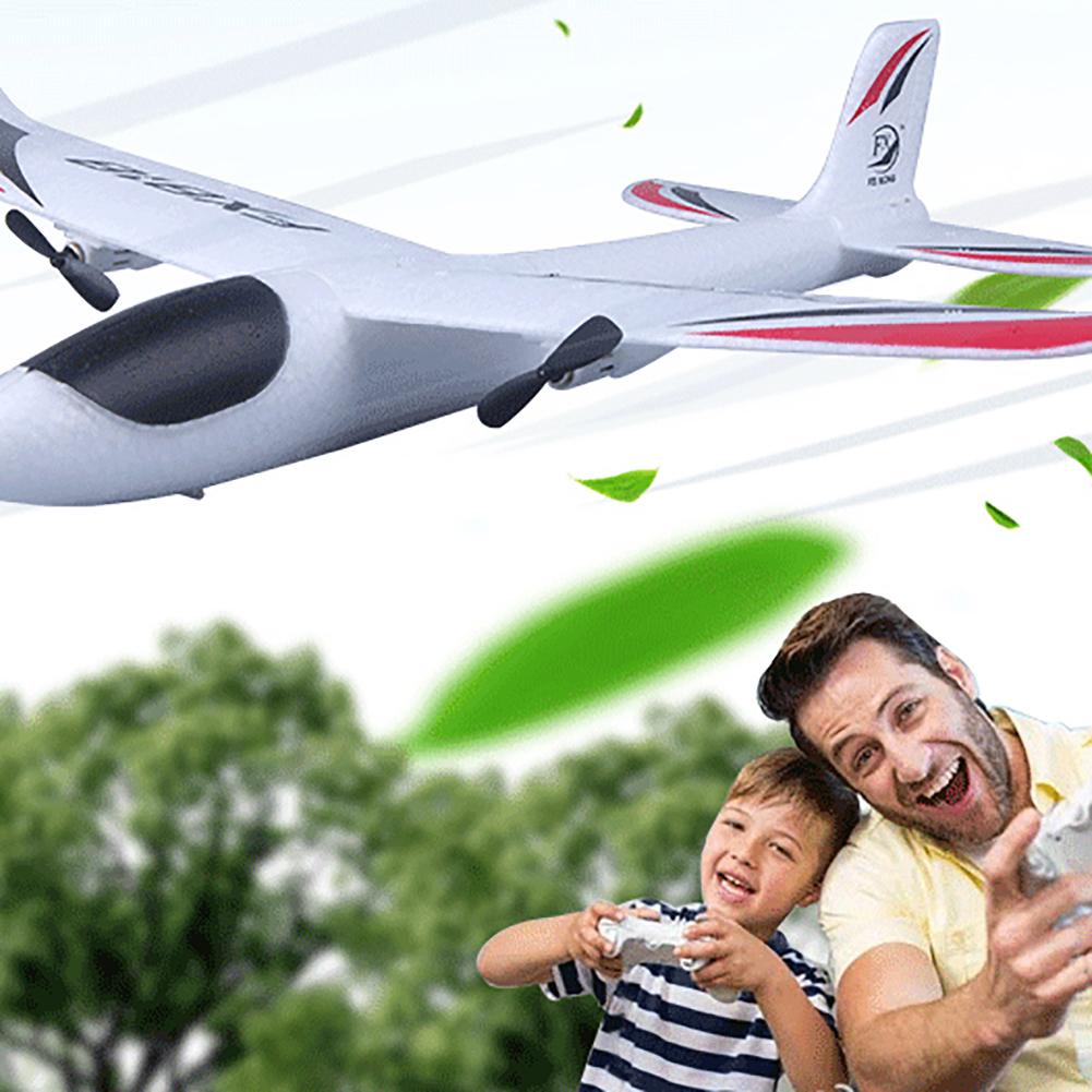 RC Plane Toy FX-818 2.4G EPP Remote Control RC Airplane Glider Toy with LED Light Kids Gift Outdoor Fixed Wing Aircraft