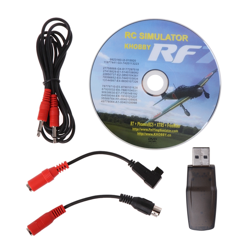 22 In 1 RC USB Flight Simulator With Cables For G7 Phoenix 5.0 Aerofly XTR VRC FPV Racing