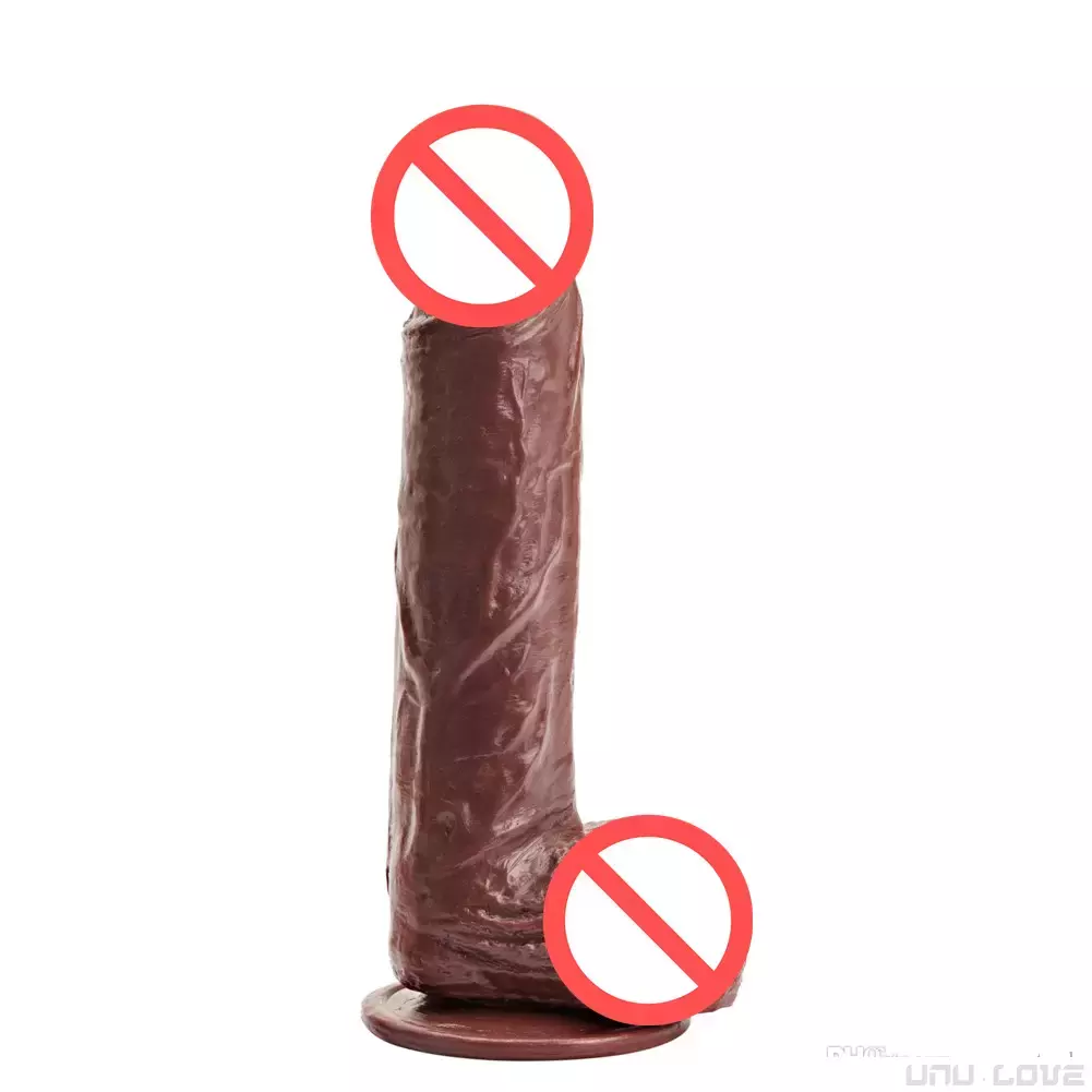 Huge Dildo Realistic Big Brown Dick Imitation Penis Imitator for Sex Falos Vibrator Masturbation Silicone Wear Adult Toys 22cm