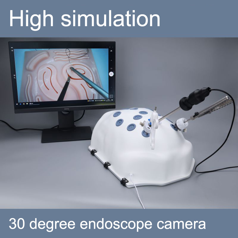High Simulation Laparoscopic Endo Trainer, Laparoscopic Simulator Training box with 30 Degree Camera and Training Instruments