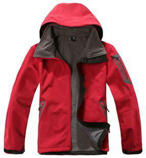 Men's Soft Shell Hooded Jacket TNF Red
