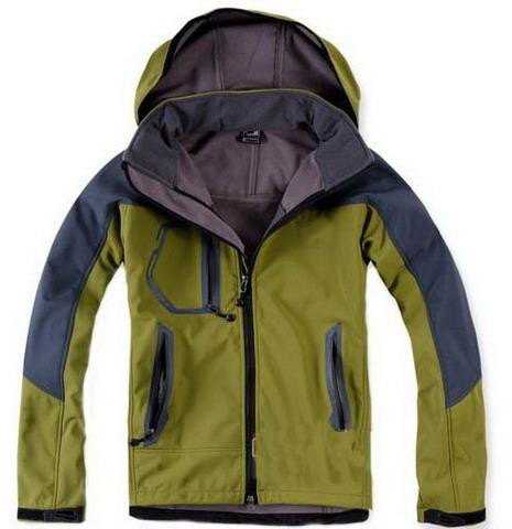 Women's Soft Shell Hooded Jacket Fig Green